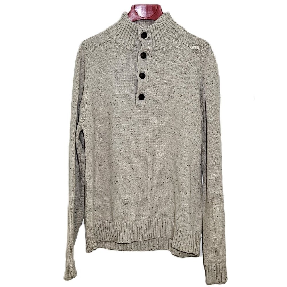 Goodfellow & Co Men's Ribbed Four-Button Mock Neck Pullover